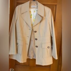 Women’s Gorgeous Via Spiga Tan Jacket. Amazing Detail/Great Quality Luxury Brand